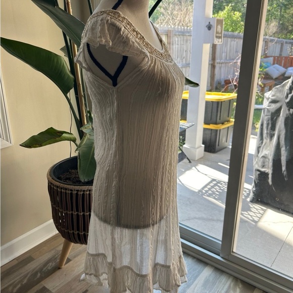 Sheer white and gold greek style dress - Picture 3 of 4